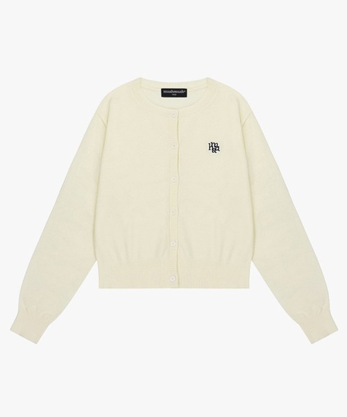 muahmuah(ムーアムーア)の「A'GEM/9 × .kom 『muah muah/ムーアムーア』 LOGO STITCH ROUND CARDIGAN/ロゴステッチ ラウンド カーディガン(カーディガン/ボレロ・レディース・ピンク/グレー/ブラック/アイボリー・FREE)」の21枚目の写真