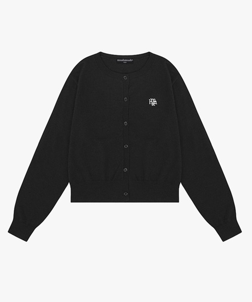 muahmuah(ムーアムーア)の「A'GEM/9 × .kom 『muah muah/ムーアムーア』 LOGO STITCH ROUND CARDIGAN/ロゴステッチ ラウンド カーディガン(カーディガン/ボレロ・レディース・ピンク/グレー/ブラック/アイボリー・FREE)」の22枚目の写真