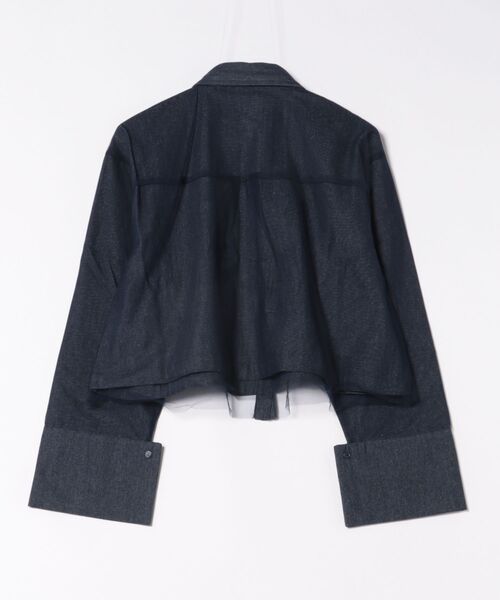 Sawa a la mode(サワアラモード)の「異素材デニムシャツジャケット(シャツ/ブラウス・レディース・ブラック/ブルー・FREE)」の6枚目の写真