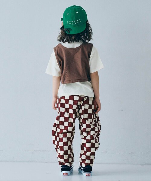 p.premier（ピードットプルミエ）の「【2Pセット/ジュニア対応】レイヤードタンク&Tシャツセット（Tシャツ/カットソー・キッズ・グリーン/ブラウン/ローズ・140/130/120/110/100/90/80）」の11枚目の写真