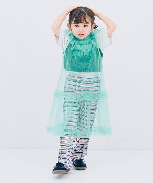 p.premier（ピードットプルミエ）の「【2Pセット/ジュニア対応】レイヤードタンク&Tシャツセット（Tシャツ/カットソー・キッズ・グリーン/ブラウン/ローズ・140/130/120/110/100/90/80）」の16枚目の写真