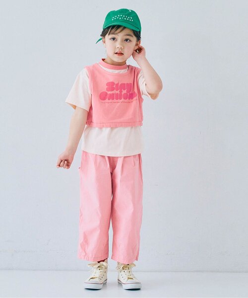 p.premier（ピードットプルミエ）の「【2Pセット/ジュニア対応】レイヤードタンク&Tシャツセット（Tシャツ/カットソー・キッズ・グリーン/ブラウン/ローズ・140/130/120/110/100/90/80）」の19枚目の写真