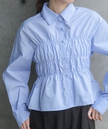 Bab | シャーリング ビスチェ風デザインシャツ(シャツ/ブラウス)