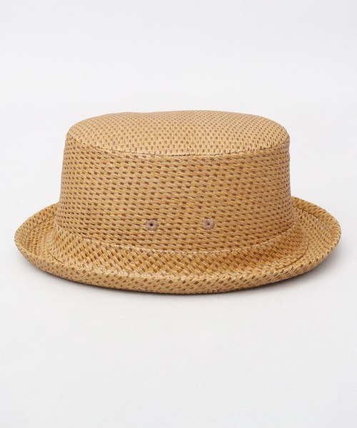 Basiquenti（ベーシックエンティ）の「麦わら風 ペーパー ポークパイハット（ハット・メンズ・ブラウン/ベージュ・FREE）」の19枚目の写真