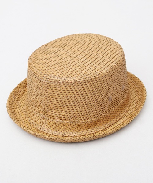 Basiquenti（ベーシックエンティ）の「麦わら風 ペーパー ポークパイハット（ハット・メンズ・ブラウン/ベージュ・FREE）」の20枚目の写真
