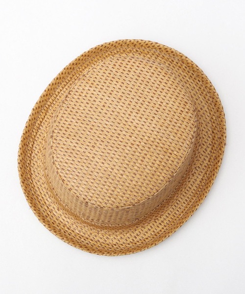 Basiquenti（ベーシックエンティ）の「麦わら風 ペーパー ポークパイハット（ハット・メンズ・ブラウン/ベージュ・FREE）」の21枚目の写真