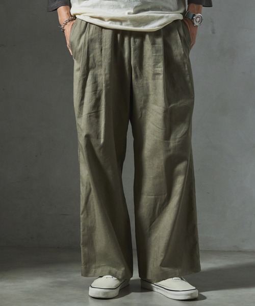 JOURNAL STANDARD relume(ジャーナルスタンダード レリューム)の「【ZOZO限定】OVER CHEF 綿麻 PANTS(その他パンツ・メンズ・ネイビー/ナチュラル/スモークピンク/ライトブルー/カーキ/ブラック・XS-Short/XS-Regular/XS-Long/S-Short/S-Regular/S-Long/M-Short/M-Regular/M-Long/L-Short/L-Regular/L-Long/XL-Short/XL-Regular/XL-Long)」の3枚目の写真
