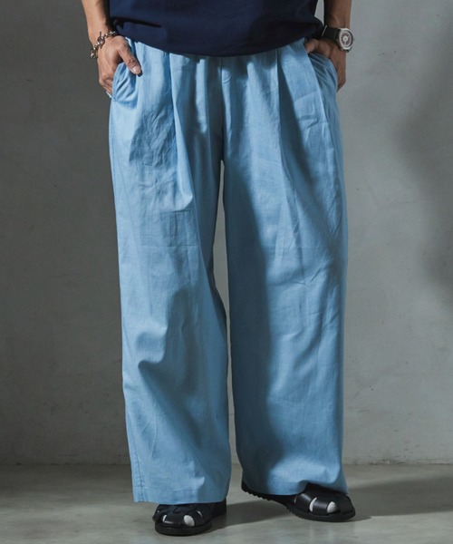 JOURNAL STANDARD relume(ジャーナルスタンダード レリューム)の「【ZOZO限定】OVER CHEF 綿麻 PANTS(その他パンツ・メンズ・ネイビー/ナチュラル/スモークピンク/ライトブルー/カーキ/ブラック・XS-Short/XS-Regular/XS-Long/S-Short/S-Regular/S-Long/M-Short/M-Regular/M-Long/L-Short/L-Regular/L-Long/XL-Short/XL-Regular/XL-Long)」の4枚目の写真