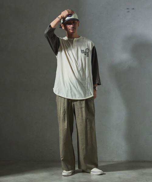 JOURNAL STANDARD relume(ジャーナルスタンダード レリューム)の「【ZOZO限定】OVER CHEF 綿麻 PANTS(その他パンツ・メンズ・ネイビー/ナチュラル/スモークピンク/ライトブルー/カーキ/ブラック・XS-Short/XS-Regular/XS-Long/S-Short/S-Regular/S-Long/M-Short/M-Regular/M-Long/L-Short/L-Regular/L-Long/XL-Short/XL-Regular/XL-Long)」の8枚目の写真