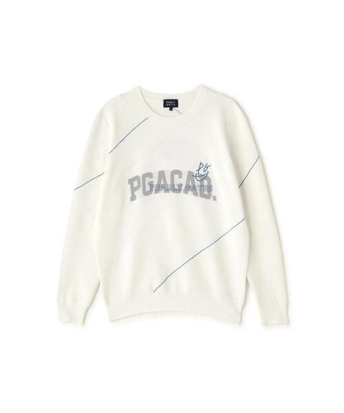 PEARLY GATES - パーリーゲイツ　クルーネックニットプルオーバー PY ロゴ ジャガード クルーネック ニット プルオーバー ＜LOGO