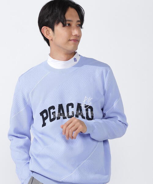 パーリーゲイツ カシミア100%ニットプルオーバー（BLUE／5） Lサイズ パーリーゲイツ カシミヤ100% プルオーバーニット