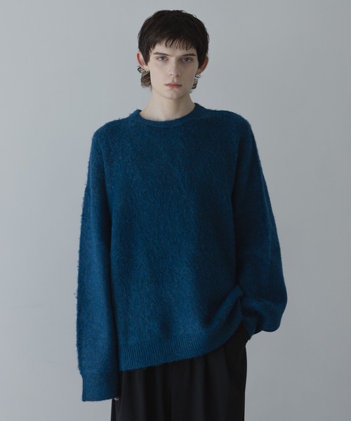 remer（リメール）の「loose shadow gradation & melange knit / ルーズシャドウグラデーションメランジニット（ニット/セーター・メンズ・ブラック系その他/レッド系その他/ブルー系その他/ブラウン系その他/ブルー/アイボリー/モカ・LARGE/MEDIUM/SMALL/X-SMALL）」の5枚目の写真