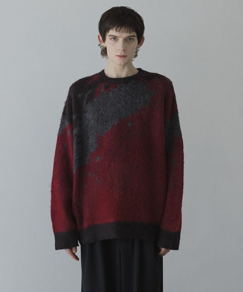 remer（リメール）の「loose shadow gradation & melange knit / ルーズシャドウグラデーションメランジニット（ニット/セーター・メンズ・ブラック系その他/レッド系その他/ブルー系その他/ブラウン系その他/ブルー/アイボリー/モカ・LARGE/MEDIUM/SMALL/X-SMALL）」の19枚目の写真