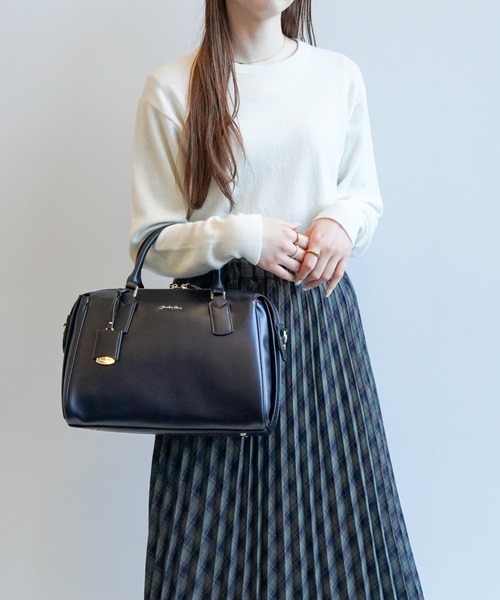 Jewelna Rose(ジュエルナローズ)の「ホリー・ボストンバッグ M 16194(ボストンバッグ・レディース・オフホワイト/ブルー/ブラック・FREE)」の13枚目の写真