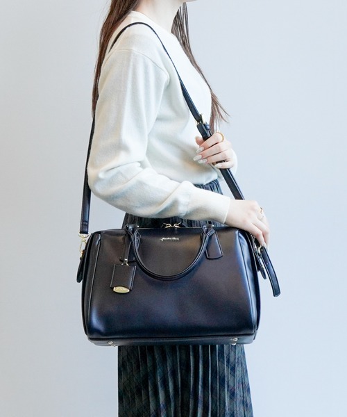 Jewelna Rose(ジュエルナローズ)の「ホリー・ボストンバッグ M 16194(ボストンバッグ・レディース・オフホワイト/ブルー/ブラック・FREE)」の14枚目の写真