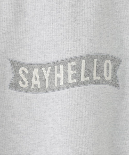 SAYHELLO(セイハロー)の「SAYHELLO Basic Logo Patch Crew 24AW-U03(スウェット・メンズ・ライトグレー/ブラック・M/L)」の6枚目の写真
