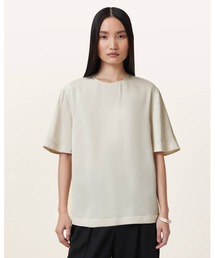 AMELIE SATIN RELAXED FIT T-SHIRT | AMELIE サテン リラックス フィット Tシャツ