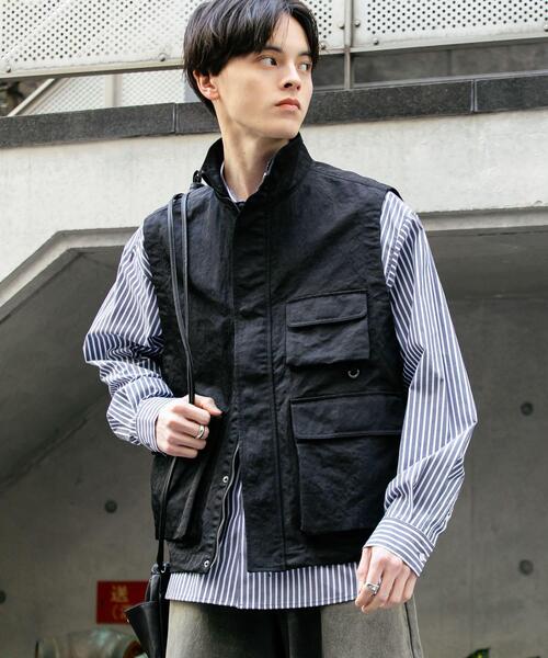 SENSE OF PLACE by URBAN RESEARCH（センスオブプレイスバイアーバンリサーチ）の「マルチポケットトラックベスト（その他アウター・メンズ・ブルー/ブラック・MEDIUM/LARGE）」の6枚目の写真