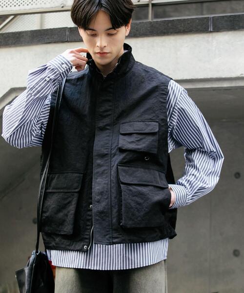 SENSE OF PLACE by URBAN RESEARCH（センスオブプレイスバイアーバンリサーチ）の「マルチポケットトラックベスト（その他アウター・メンズ・ブルー/ブラック・MEDIUM/LARGE）」の7枚目の写真