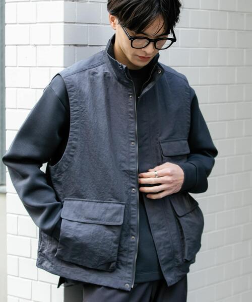 SENSE OF PLACE by URBAN RESEARCH（センスオブプレイスバイアーバンリサーチ）の「マルチポケットトラックベスト（その他アウター・メンズ・ブルー/ブラック・MEDIUM/LARGE）」の16枚目の写真