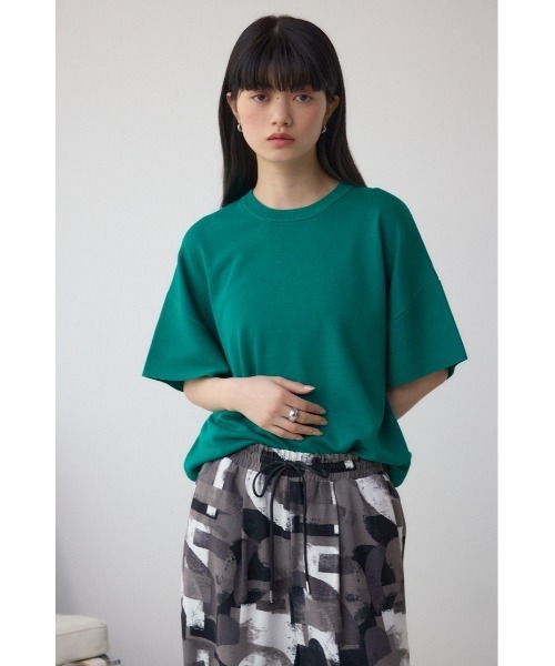 AZUL by moussy(アズールバイマウジー)の「クルーネックルーズニット(ニット/セーター・レディース・ブラック/ピンク系その他/アイボリー/グリーン・FREE)」の13枚目の写真