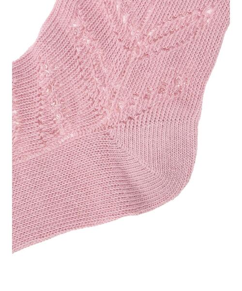 Samansa Mos2（サマンサ モスモス）の「葉っぱ柄透かし編みソックス（ソックス/靴下・レディース・ピンク/ベージュ/チャコールグレー・F）」の5枚目の写真