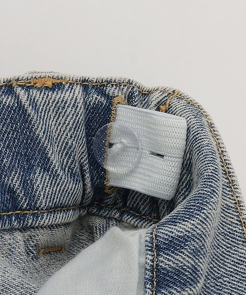 LOVETOXIC(ラブトキシック)の「フリンジデニムパンツ(デニムパンツ・キッズ・ブルー/ネイビー・S:140cm/L:160cm/M:150cm)」の12枚目の写真