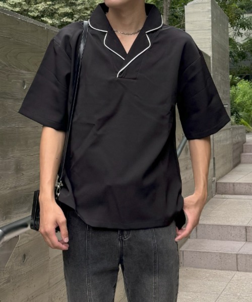 セール】ステッチカラーモノトーンTシャツ（シャツ/ブラウス）｜Otte