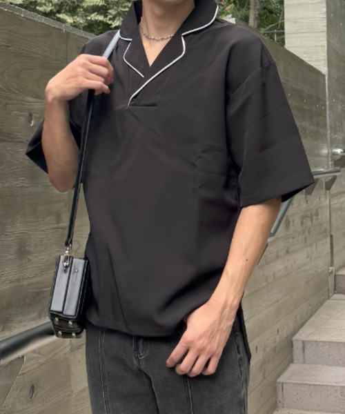 Otte(オッテ)の「ステッチカラーモノトーンTシャツ(シャツ/ブラウス・メンズ・ホワイト/ブラック・X-LARGE/MEDIUM/LARGE)」の10枚目の写真