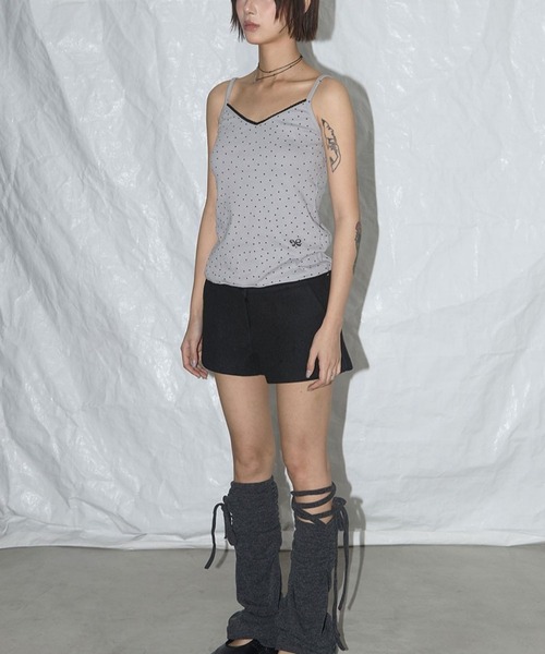 FANCY CLUB（ファンシークラブ）の「FANCY CLUB／レーススターキャミ（キャミソール・レディース・グレー/ホワイト・FREE）」の4枚目の写真