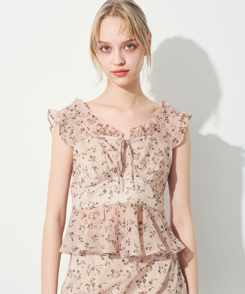 ブラウス シャツ ラメドットフルールブラウス レディース ラメドットフルールブラウス（シャツ/ブラウス）｜ME COUTURE