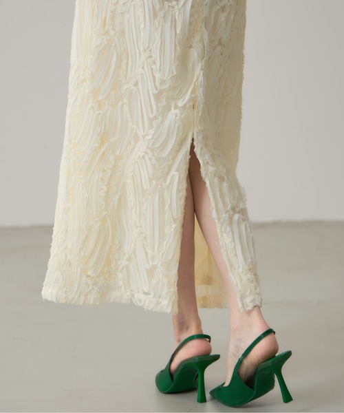 &. NOSTALGIA（アンドドットノスタルジア）の「【ZOZO限定】ラインレースストレートスカート（スカート・レディース・アイボリー/ブラック・M）」の11枚目の写真