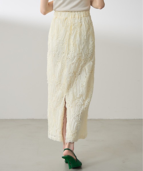 &. NOSTALGIA（アンドドットノスタルジア）の「【ZOZO限定】ラインレースストレートスカート（スカート・レディース・アイボリー/ブラック・M）」の12枚目の写真