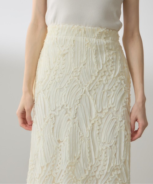&. NOSTALGIA（アンドドットノスタルジア）の「【ZOZO限定】ラインレースストレートスカート（スカート・レディース・アイボリー/ブラック・M）」の9枚目の写真