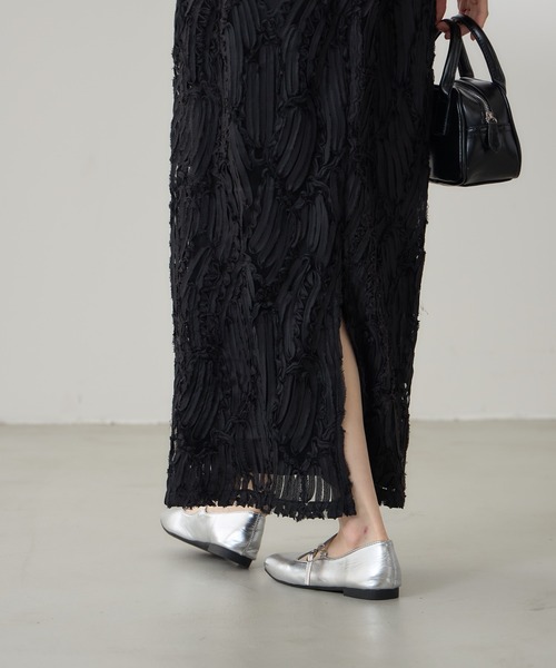 &. NOSTALGIA（アンドドットノスタルジア）の「【ZOZO限定】ラインレースストレートスカート（スカート・レディース・アイボリー/ブラック・M）」の16枚目の写真