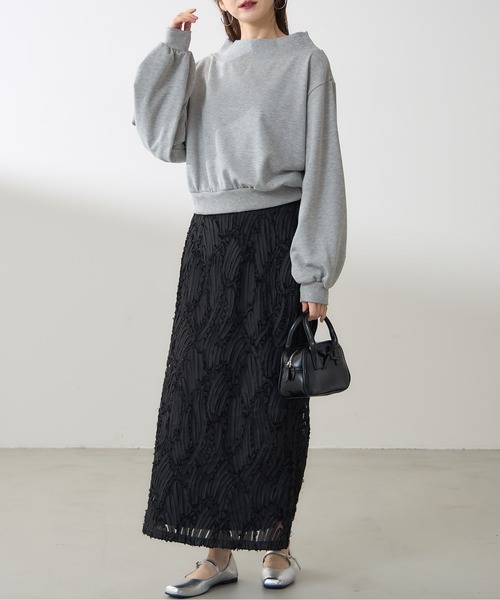 &. NOSTALGIA（アンドドットノスタルジア）の「【ZOZO限定】ラインレースストレートスカート（スカート・レディース・アイボリー/ブラック・M）」の21枚目の写真