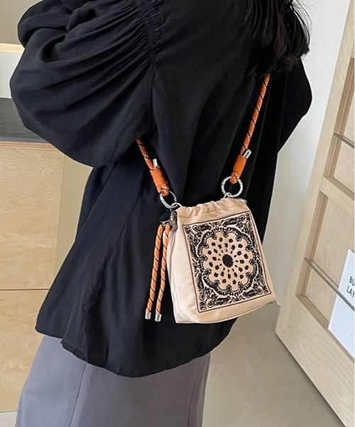 お纏めリクエスト＊ロラライハリス♡ワンハンドル巾着バッグ♡サコッシュなど LAST Drip Designs 本革 巾着サコッシュショルダーバッグ S 巾着