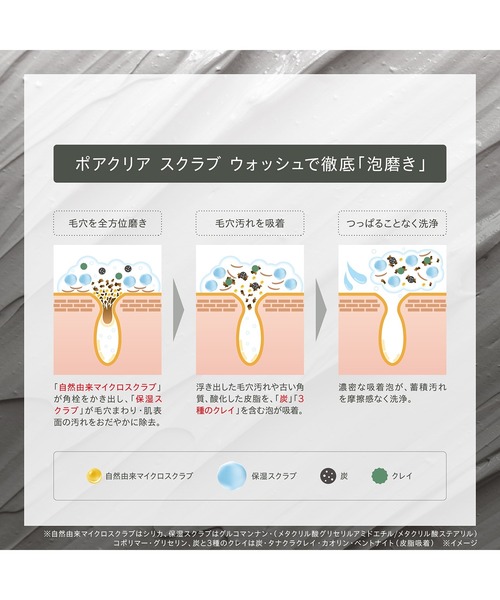 ポアクリア スクラブ ウォッシュ（洗顔料）｜ONE BY KOSE（ワンバイ