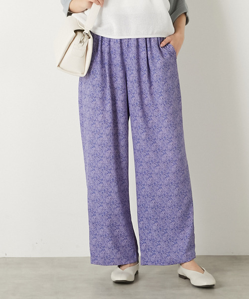 MELROSE claire(メルローズ クレール)の「【ペイズリープリントタックイージーパンツ】(その他パンツ・レディース・ブルー/ブラック/イエロー・FREE)」の1枚目の写真