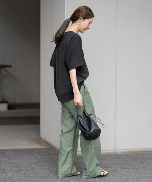 FRAMeWORK（フレームワーク）の「UVカットTee-ブラウス（シャツ/ブラウス・レディース・ブラック/チャコールグレー・FREE）」の5枚目の写真