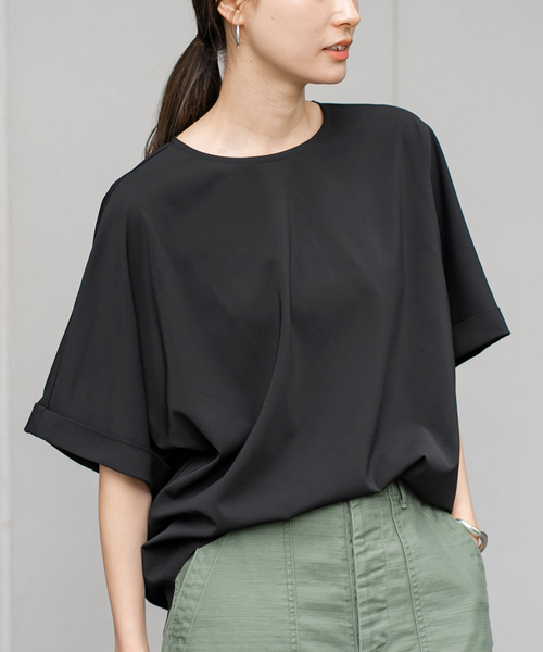 FRAMeWORK（フレームワーク）の「UVカットTee-ブラウス（シャツ/ブラウス・レディース・ブラック/チャコールグレー・FREE）」の6枚目の写真