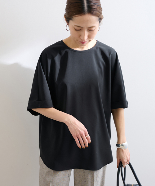 FRAMeWORK（フレームワーク）の「UVカットTee-ブラウス（シャツ/ブラウス・レディース・ブラック/チャコールグレー・FREE）」の14枚目の写真