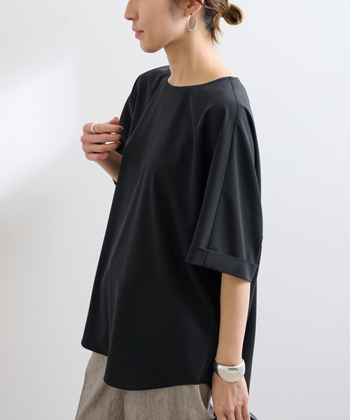 FRAMeWORK（フレームワーク）の「UVカットTee-ブラウス（シャツ/ブラウス・レディース・ブラック/チャコールグレー・FREE）」の16枚目の写真