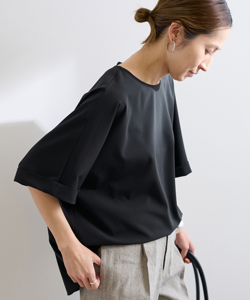 FRAMeWORK（フレームワーク）の「UVカットTee-ブラウス（シャツ/ブラウス・レディース・ブラック/チャコールグレー・FREE）」の17枚目の写真