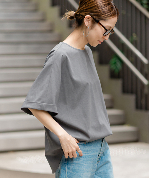 FRAMeWORK UVカットteeブラウス フレームワーク FRAMeWORK ≪≫UVカットTee－ブラウス （グレー
