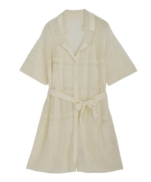 セール】2WAY KNIT ROMPERS SHIRT（つなぎ/オールインワン