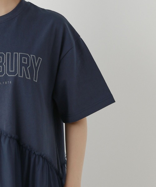 RAGEBLUE（レイジブルー）の「カレッジロゴ/アシメチュールドッキングワンピース（ワンピース・レディース・グレー/ネイビー系・FREE）」の18枚目の写真