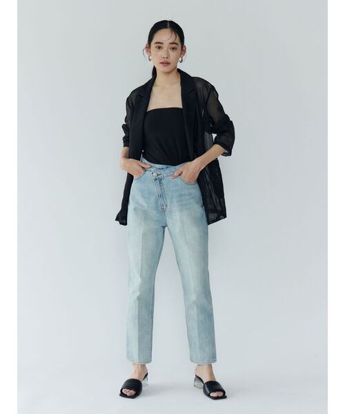 LAGUNAMOON（ラグナムーン）の「カップインベーシックベアトップ（チューブトップ・レディース・ホワイト/ブラック・FREE）」の8枚目の写真