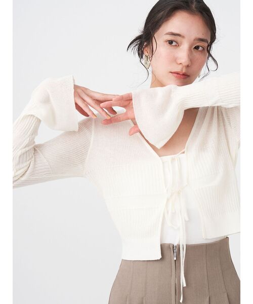 LAGUNAMOON（ラグナムーン）の「カップインベーシックベアトップ（チューブトップ・レディース・ホワイト/ブラック・FREE）」の13枚目の写真