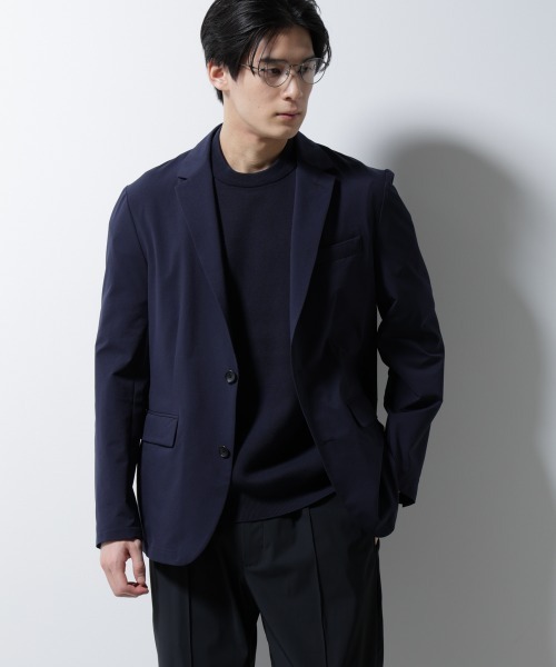 NANO universe（ナノユニバース）の「14ゲージミラノリブニット ジャケT型 半袖(手洗い可能)（ニット/セーター・メンズ・ライトブラウン/ネイビー/アイボリー・S/M/L）」の15枚目の写真